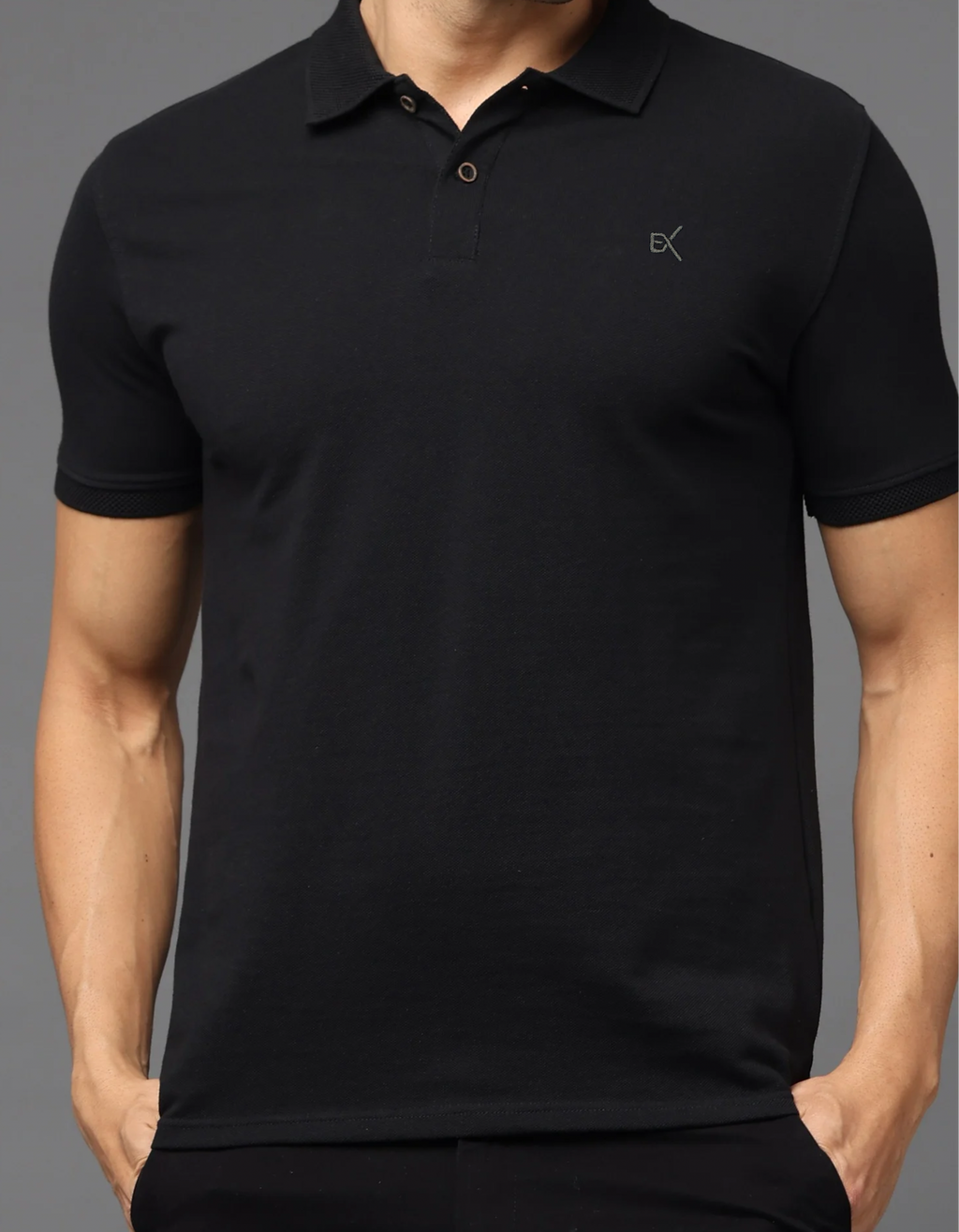 Jacquard Polo Classic Black W/O Tipping